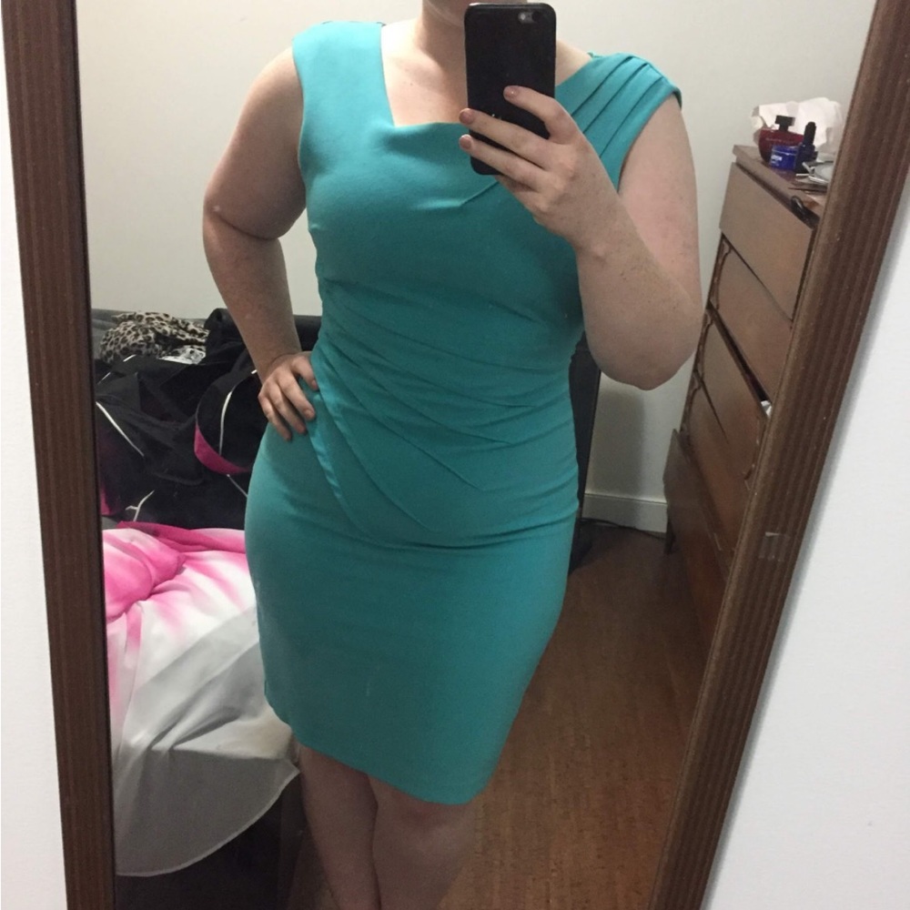 le château blue sheath dress